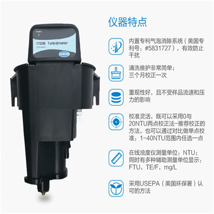 哈希1720e低量程在线浊度仪 技术参数